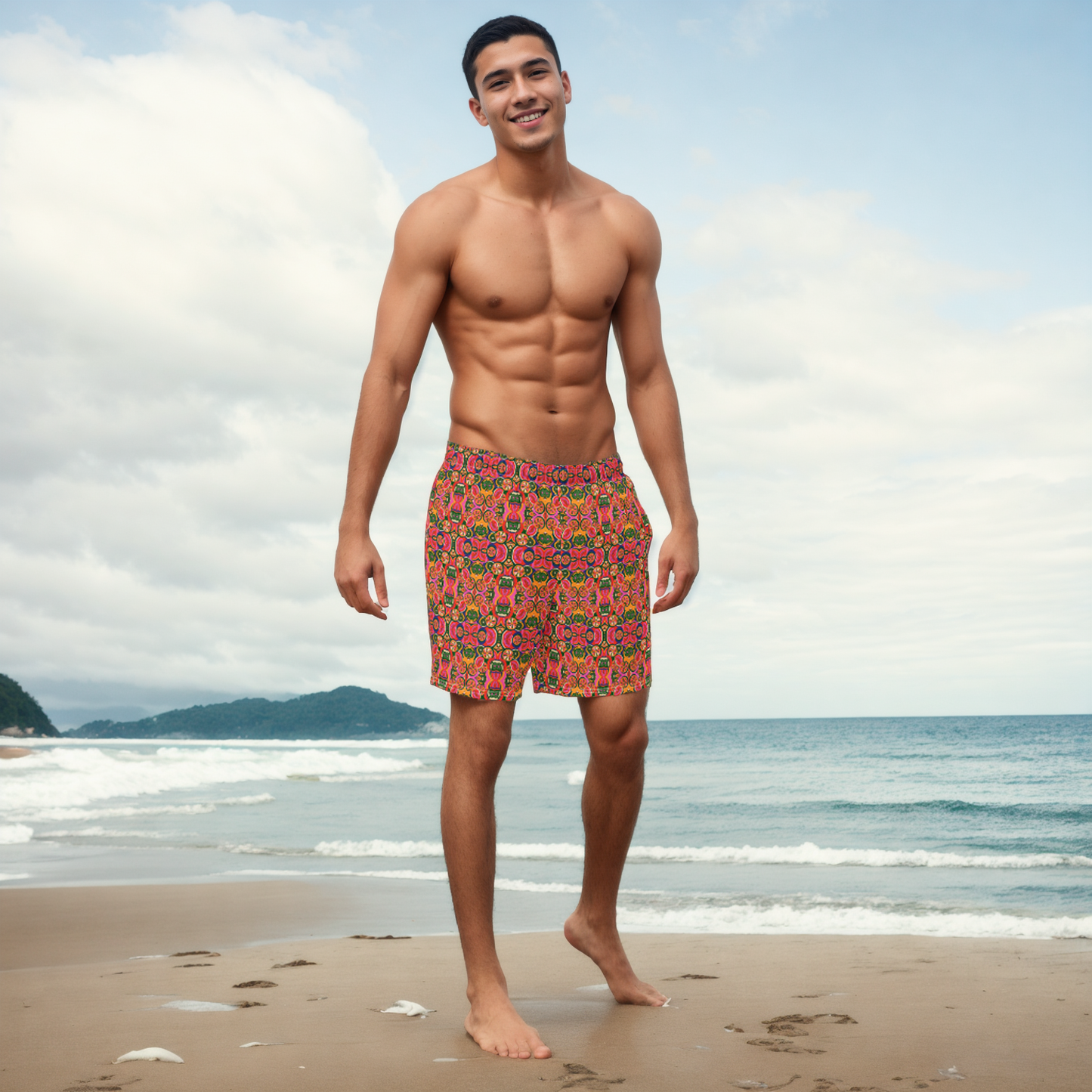 "Fructus Solis" Men's Swimwear - Quick Drying and Breathable