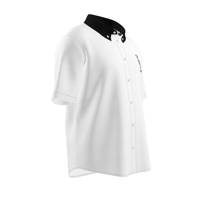 Chemise à Manches Courtes en Cotton Satin "Nobilitas" (Noir)