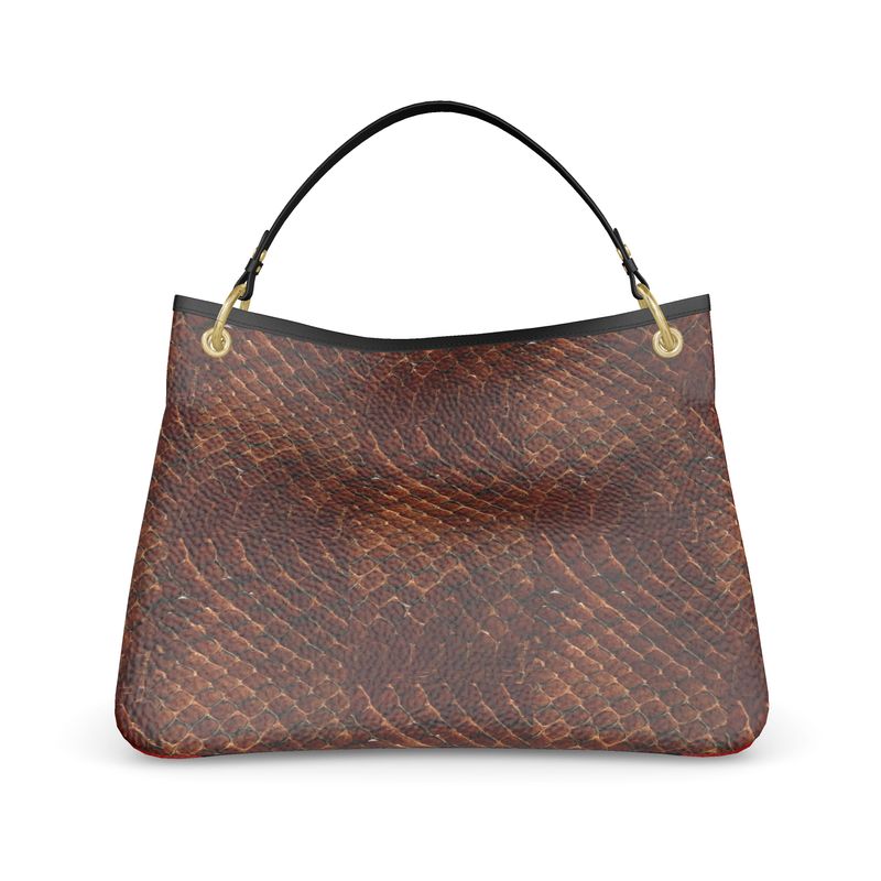 “Castaneus” leather handbag