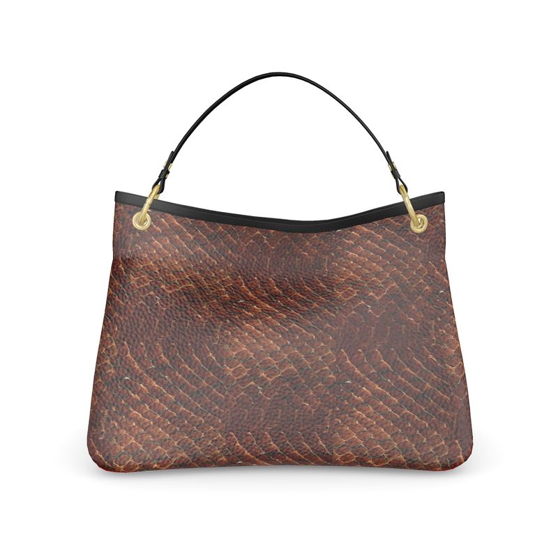 “Castaneus” leather handbag