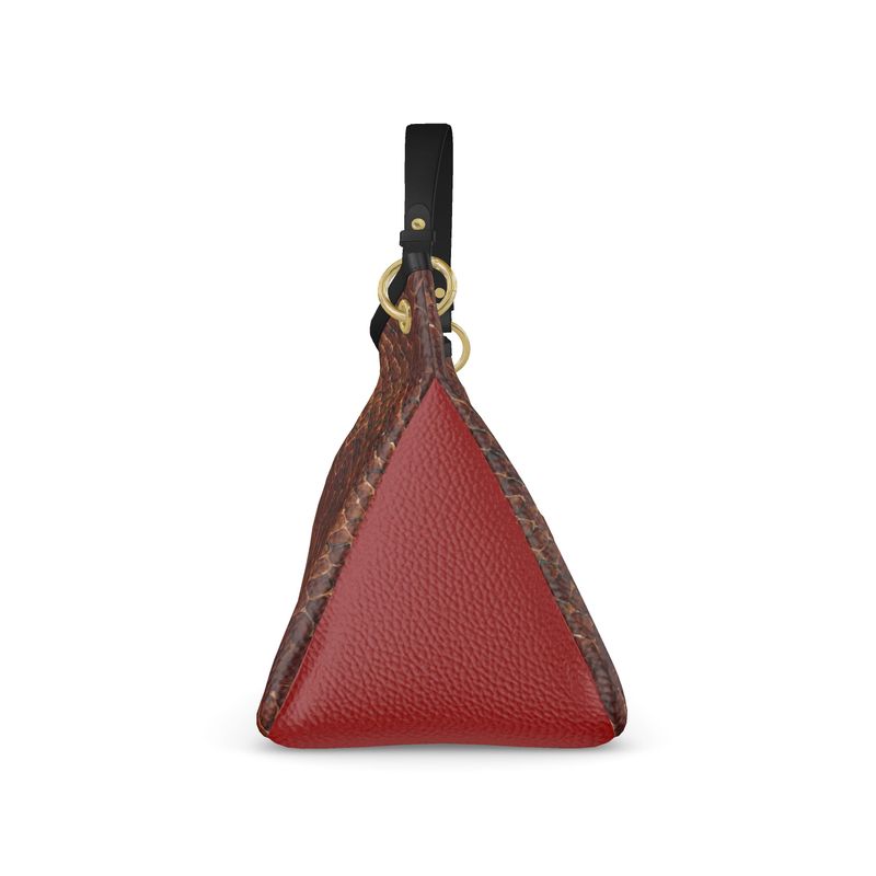 “Castaneus” leather handbag