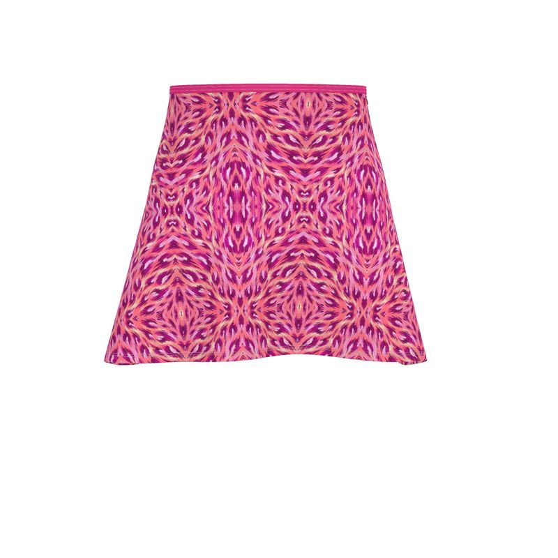 Pink Sparkle Skater Skirt - Vibrant and Elegance Patterns