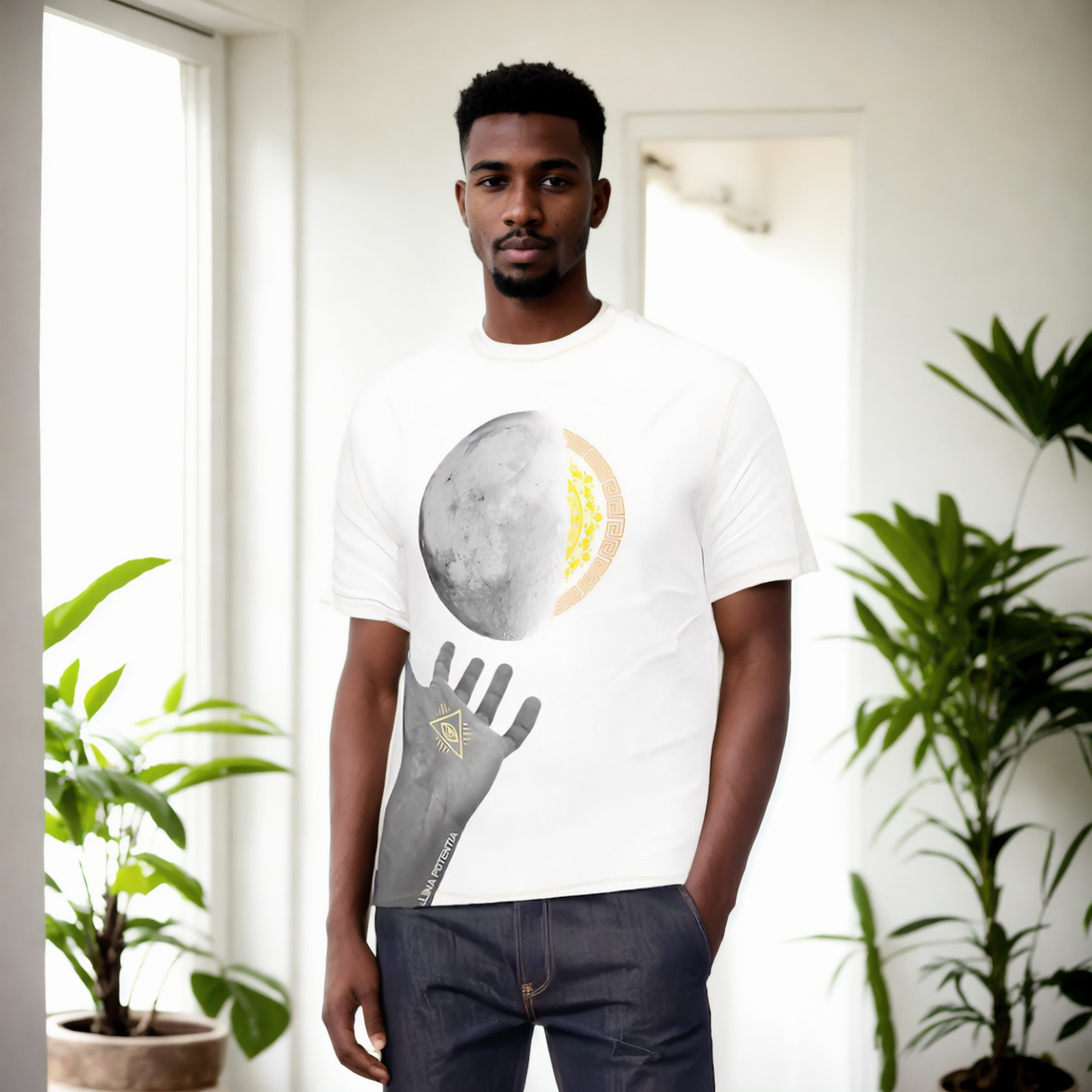 T-shirt Blanc "luminarium" pour Homme