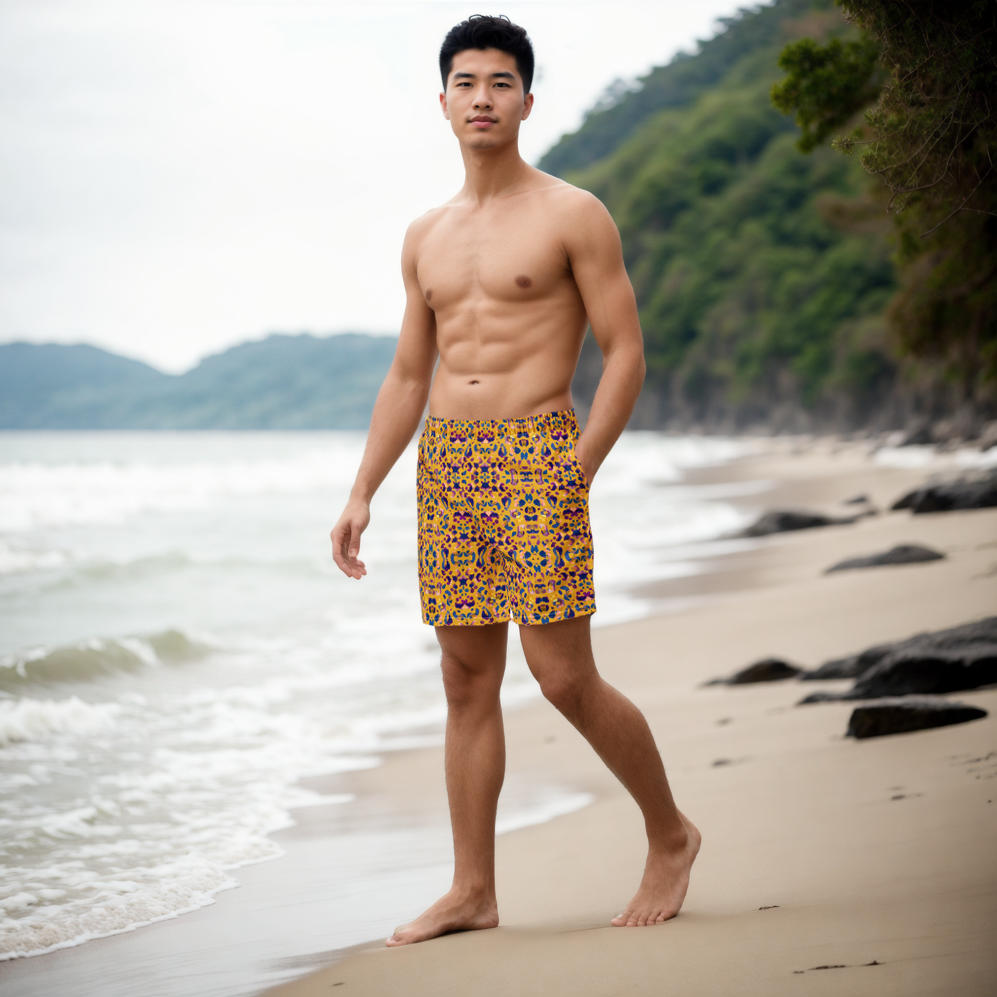 All Over Swimsuit "Panthera flavus" for Men