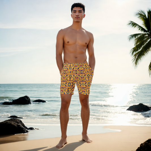 All Over Swimsuit "Panthera flavus" for Men