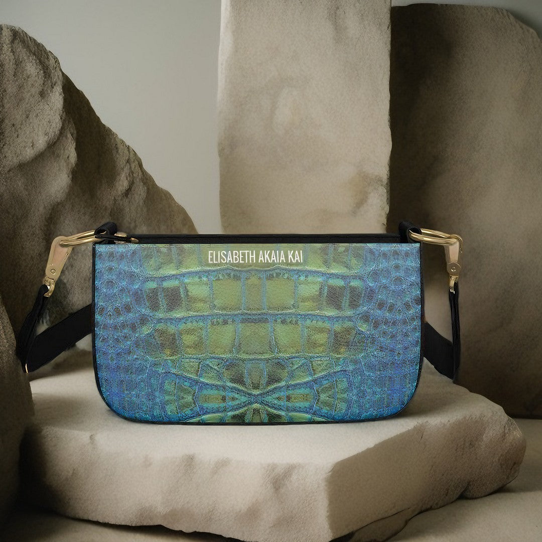 Pochette zippée avec bandoulière "Viridis Regalis"