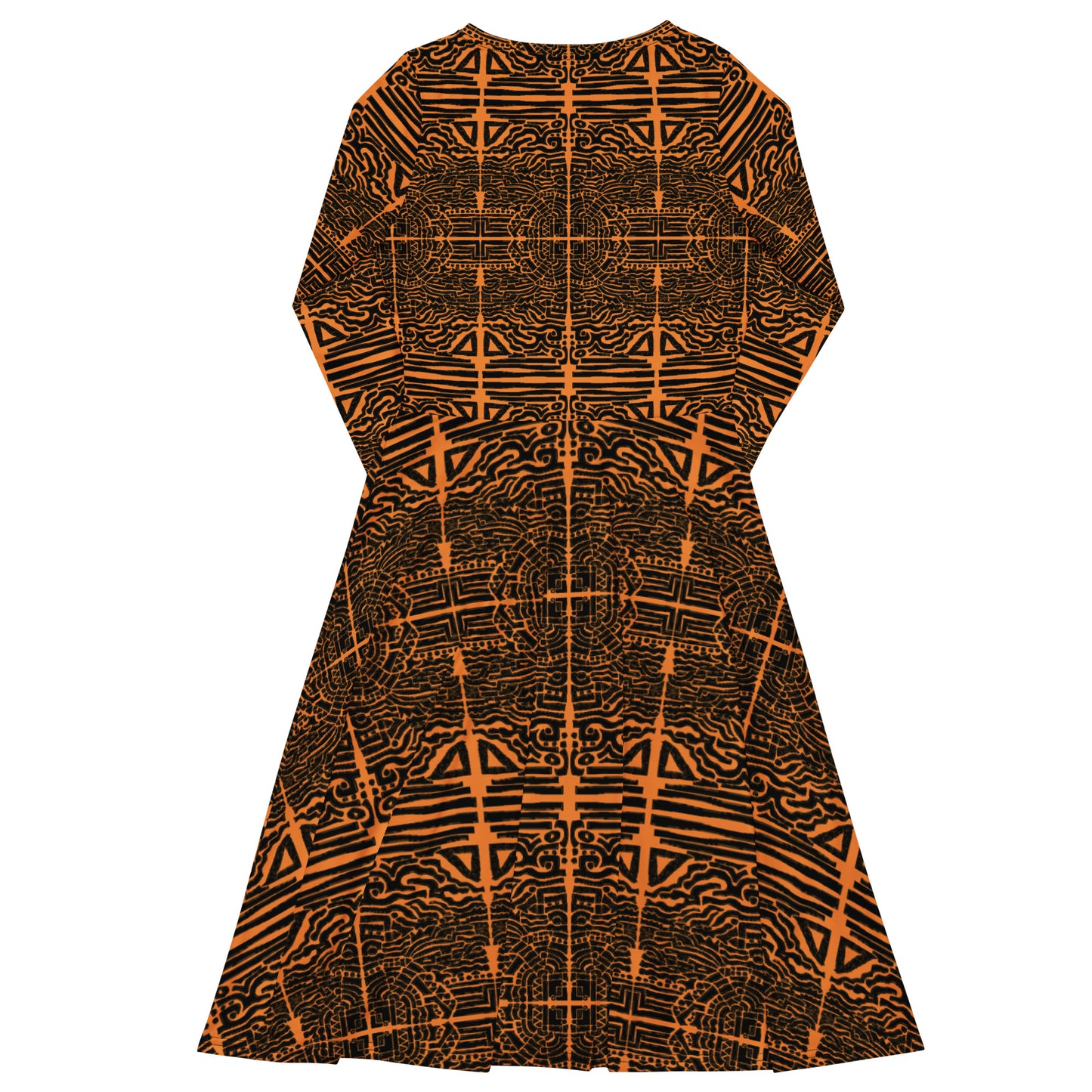 Orisha - Long-sleeved dress with all-over print