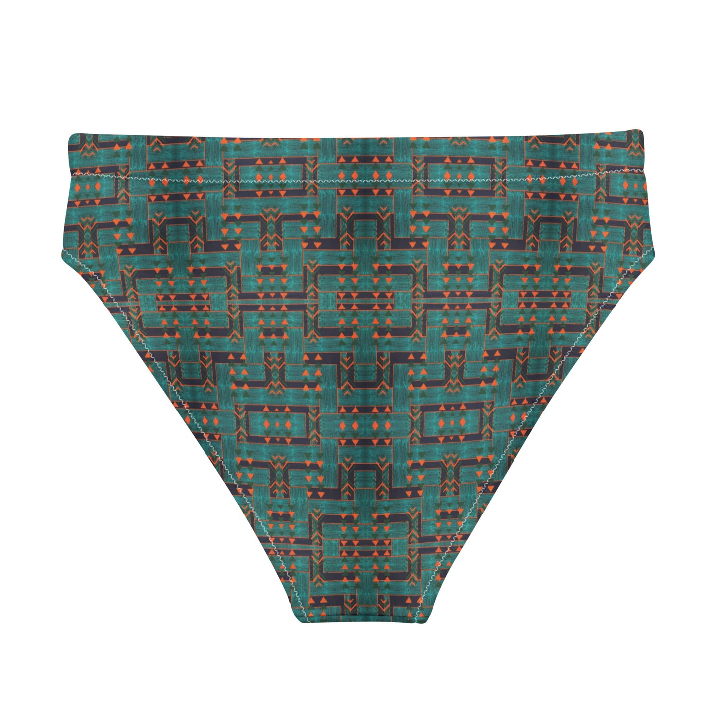 Labyrinthe Emeraude - Eco-friendly high-waisted swimsuit bottoms