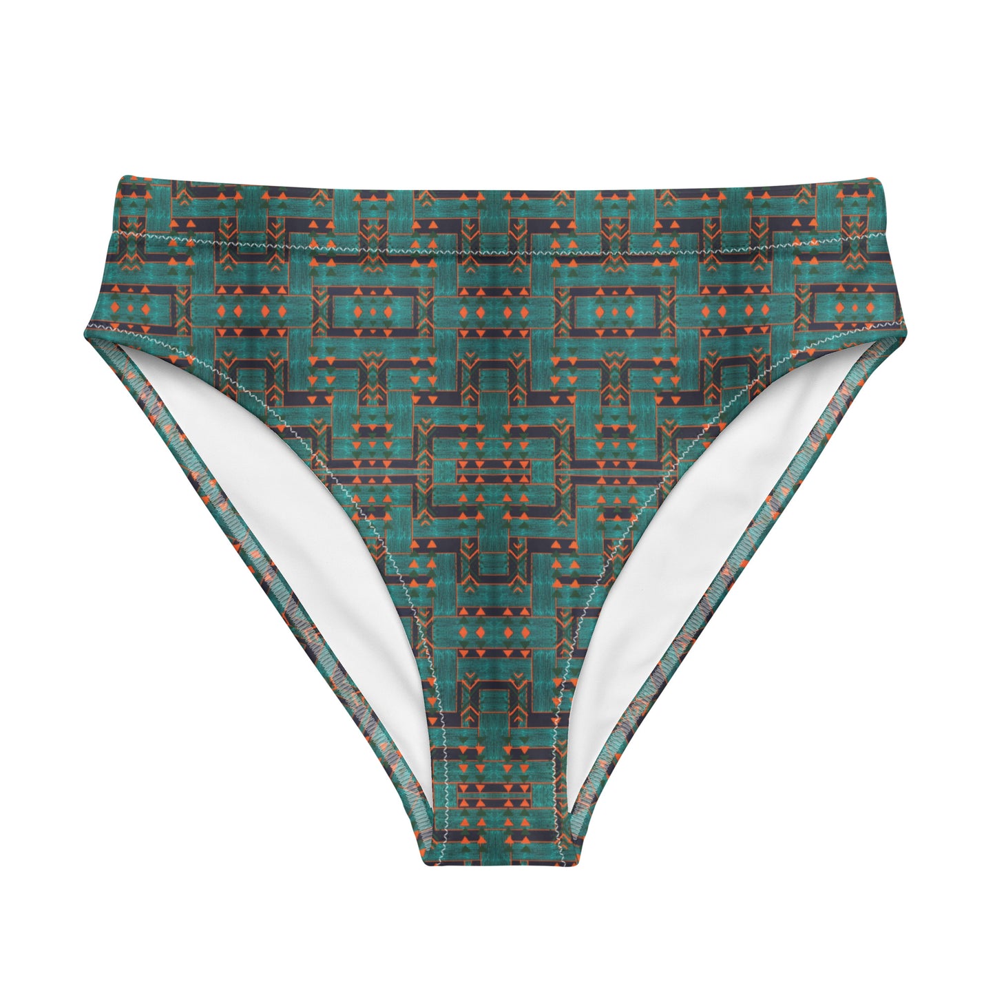 Labyrinthe Emeraude - Eco-friendly high-waisted swimsuit bottoms