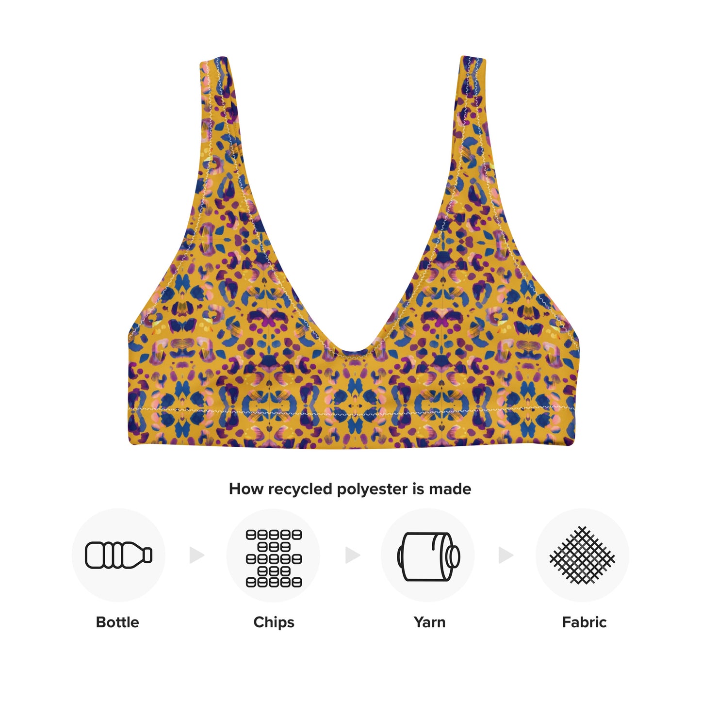 Eco-responsible padded swimsuit top