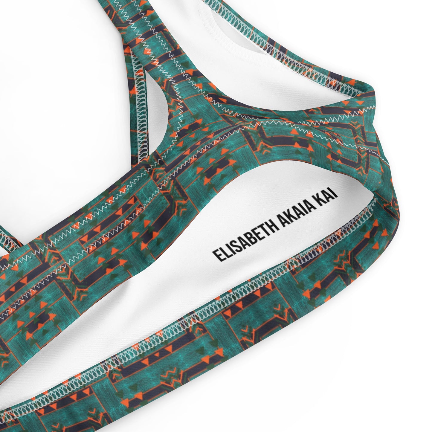 Emerald Labyrinth - Padded eco-friendly swimsuit top 