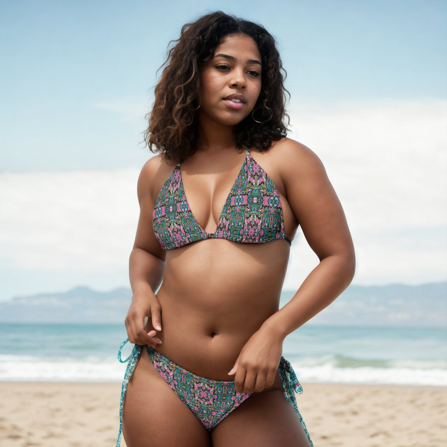 Bas de bikini recyclé "Flos Tropicalis" - Élisabeth Akaïa Kaï