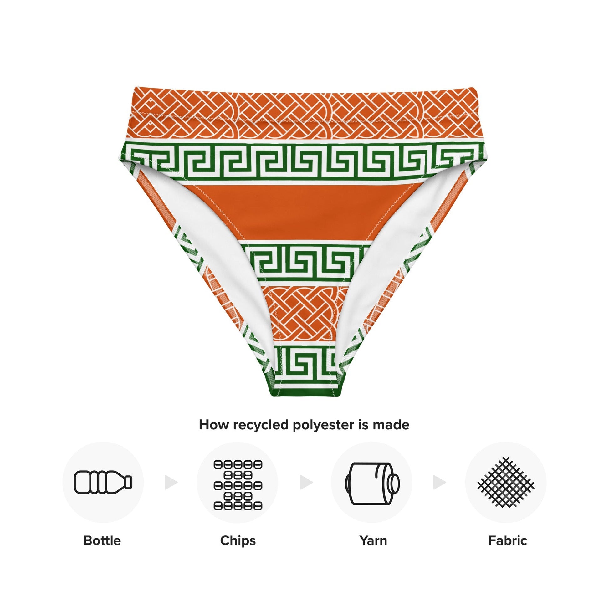 Bas de Maillot de Bain Bikini Rembourré "Undas Gladiatores" Éco - responsable (Orange) - Élisabeth Akaïa Kaï