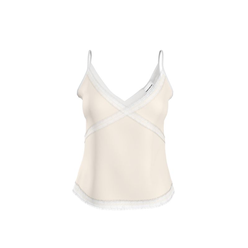 Caraco en satin polyester séduction 85g (Crème) - Élisabeth Akaïa Kaï