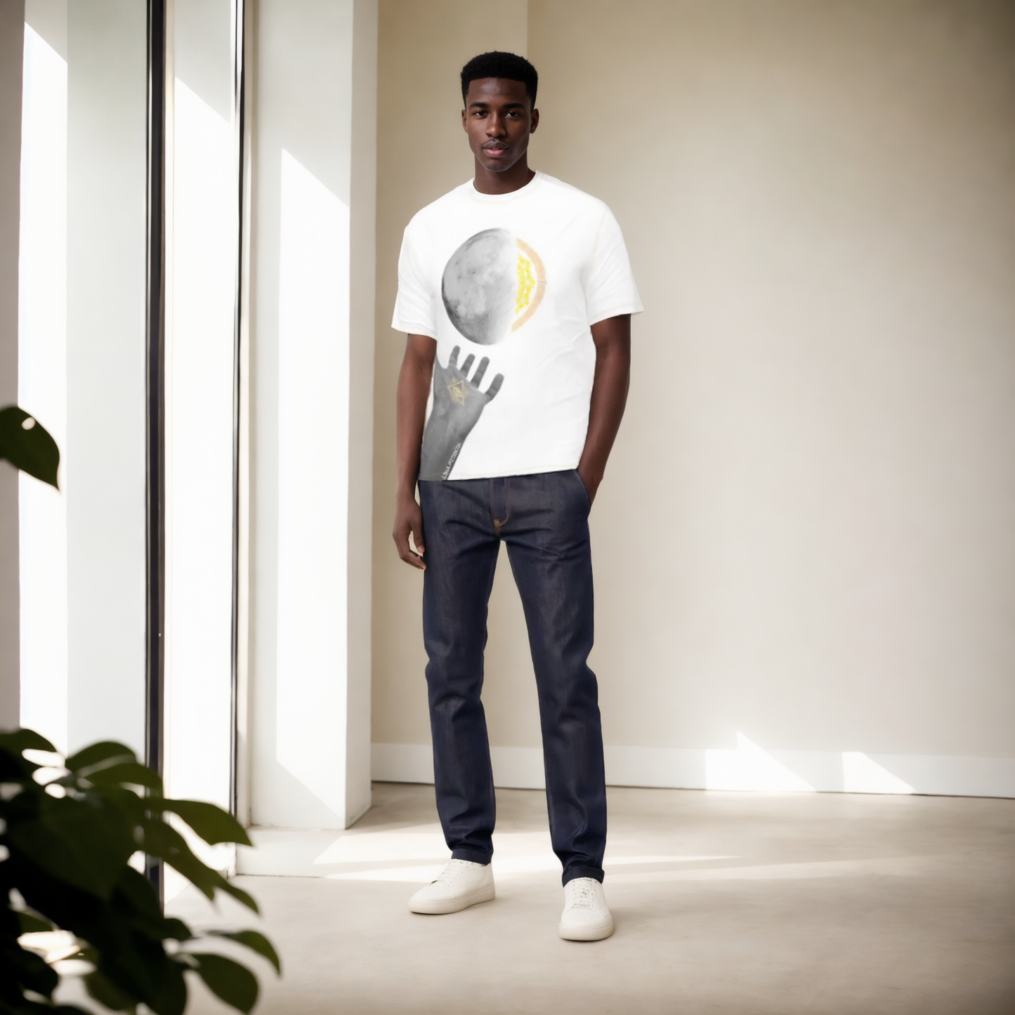 T-shirt Blanc "luminarium" pour Homme