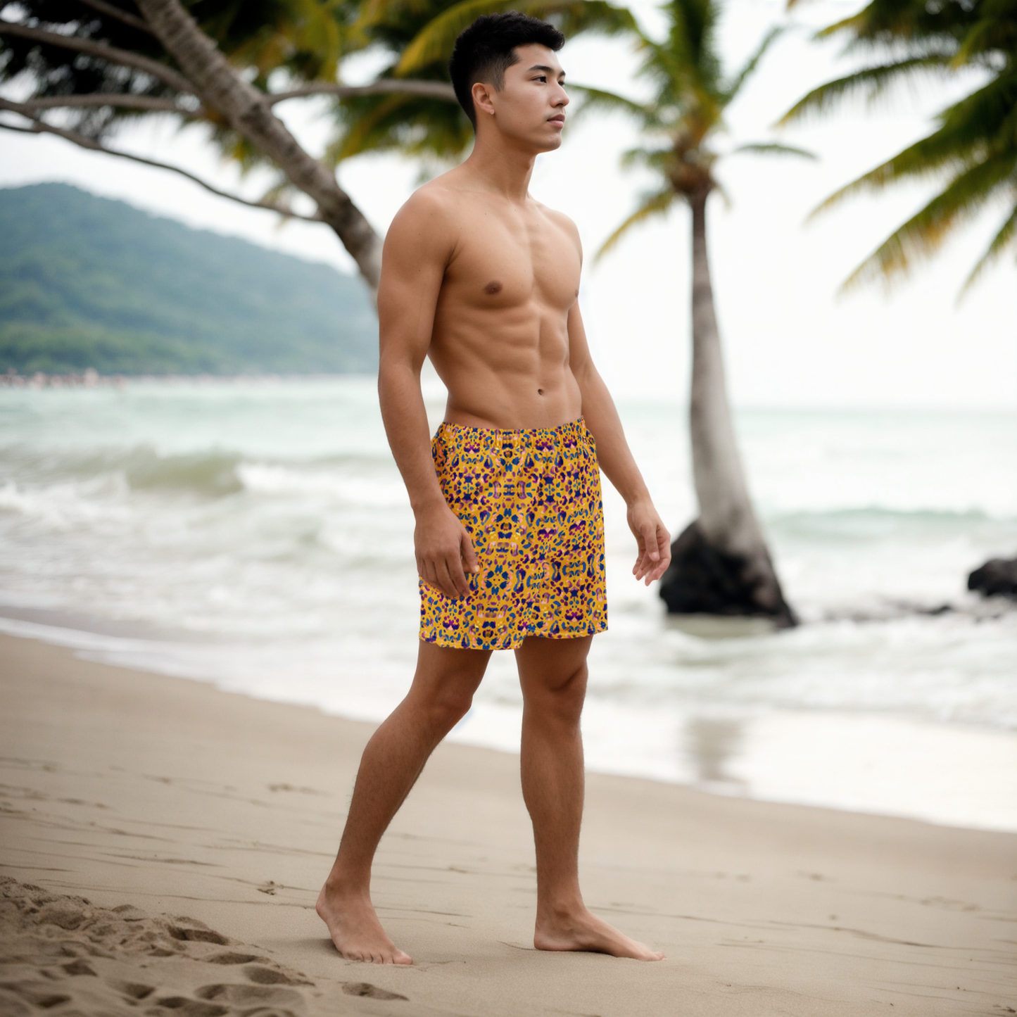 All Over Swimsuit "Panthera flavus" for Men