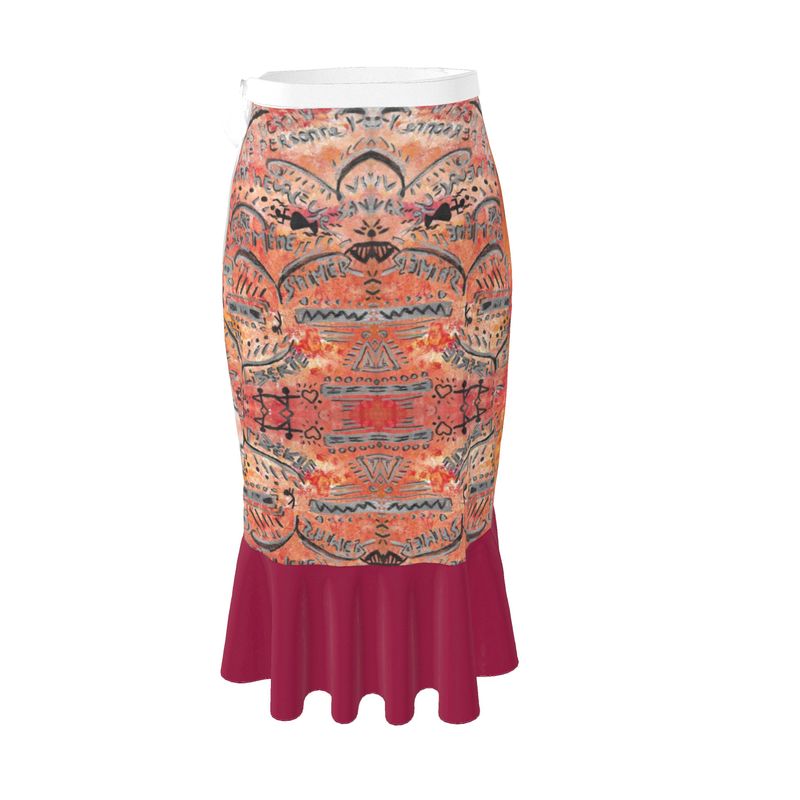 Geb - Long ruffled skirt