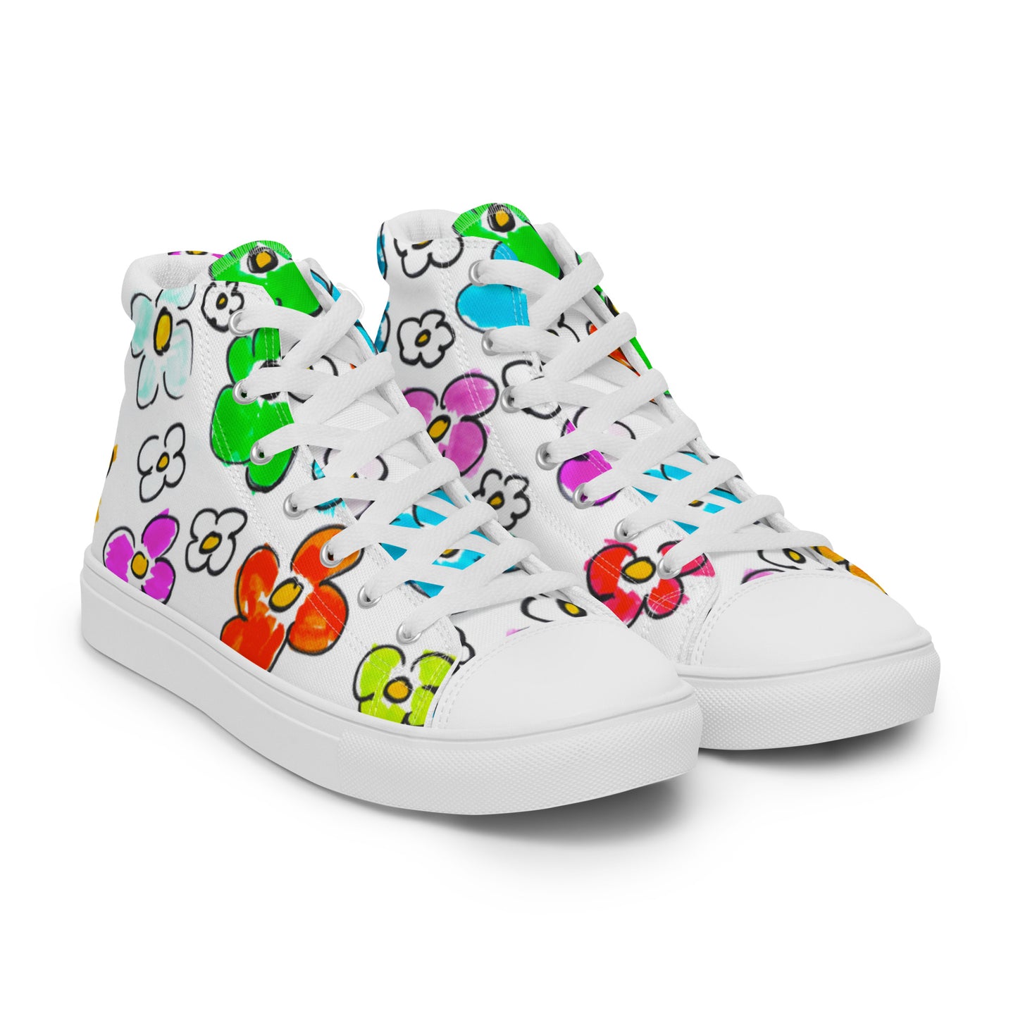 FLORE - Women's high-top canvas trainers